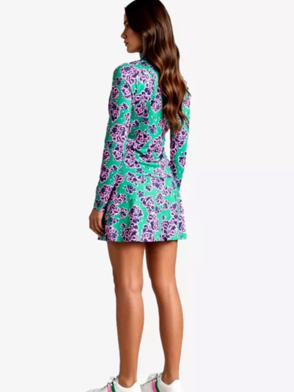 NWT G/FORE Women's STAMPED FLORAL TECH JERSEY PULLOVER - Picture 4 of 9